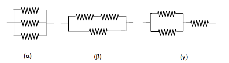 45 Δ3) Να υπολογίσετε την αντίσταση R 3 του συνδυασμού αντιστάσεων (3) που συνδέσαμε στο κύκλωμα, με δεδομένο ότι το αμπερόμετρο δείχνει 1 Α; Δ4) Ενώ το αμπερόμετρο δείχνει 1 Α να υπολογίσετε το