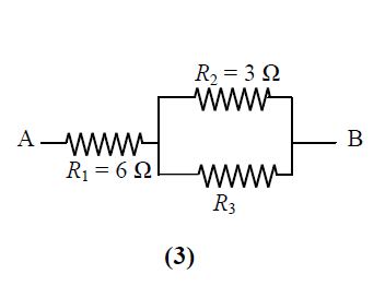 Δ2) Αν στα άκρα της κάθε συνδεσμολογίας συνδέσουμε ηλεκτρική πηγή, με ΗΕΔ Ε = 9 V και αμελητέα εσωτερική αντίσταση, να υπολογίσετε την ένταση του ηλεκτρικού ρεύματος που διαρρέει κάθε αντιστάτη, και