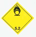 36. Η ετικέτα κινδύνου του σχήματος σημαίνει: α. Ύλη η οποία, κατά την επαφή της με το νερό, εκπέμπει εύφλεκτα αέρια. β. Εύφλεκτο στερεό (κίνδυνος φωτιάς). γ. Εύφλεκτο υγρό (κίνδυνος φωτιάς). 37.