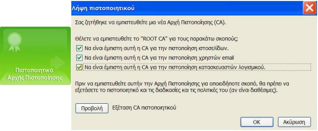 Διαδικασία ψηφιακής υπογραφής με χρήση etoken 1. Εγκατάσταση Πιστοποιητικών Αρχής Πιστοποίησης (ROOT CA) Χρησιμοποιώντας το Firefox μεταβείτε στο ca.sch.