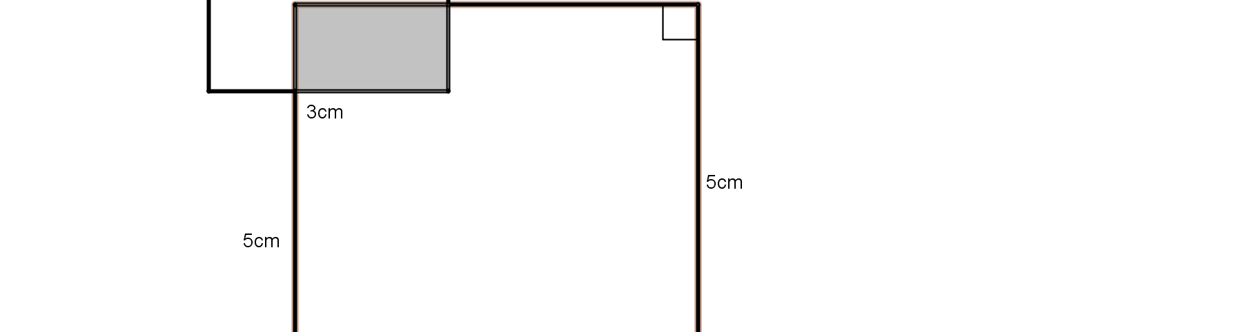 the squares. A. 8 cm 2 B. 6cm 2 C. 4 cm 2 D. 35 cm 2 E.