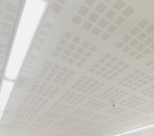 Σύστημα VoglFuge Πλεονεκτήματα Οροφές χωρίς σπατουλάρισμα Στην ξηρά δόμηση, οι οροφές ακουστικού σχεδιασμού ανταποκρίνονται σε