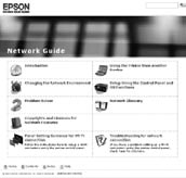 Dacă pictograma manualului online nu este afişată, introduceţi discul CD şi selectaţi Ghidurile Epson online
