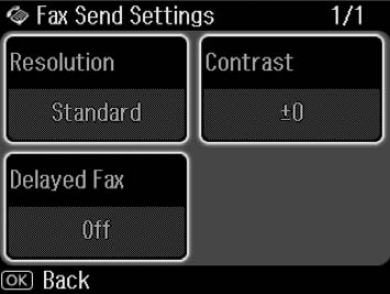 Λίστα μενού λειτουργίας Φαξ Fax menu (Μενού φαξ) για λειτουργία Φαξ και Fax Settings (Pυθμ. Φαξ) για λειτουργία Ρύθμισης. Λειτουργία Φαξ Μενού Στοιχείο ρύθμισης Περιγραφή Ελληνικά Απ. φαξ Ταχ.