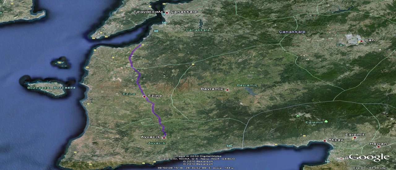 Αφήνοντας πίσω μας το Intepe, πορευόμαστε προς τα νότια με