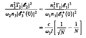 141 Η διατήρηση της ενέργειας απαιτεί παράγονται στις ω 1 και ω 2 πρέπει να είναι ίδιος, οδηγεί στην (9.18). Το γεγονός ότι ο αριθµός των φωτονίων που Συνδυάζοντας την (9.16) µε την (9.