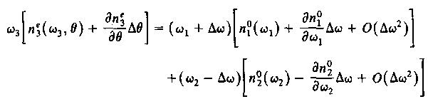 Μαζί, αποφέρουν τη σχέση ω 3 [n 3 (ω 3 ) n 2 (ω 3 ω 1 )] = ω 1 [n 1 (ω 1 ) + n 2 (ω 3 ω 1 )] (9.34). Η εξίσωση (9.