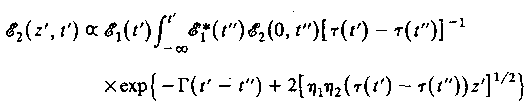 Αφού Ι 0 (x) 1 και Ι 1 (x) = x για x 1 και για x 1, το πλάτος Stokes αυξάνει πρώτα γραµµικά µε z και έπειτα στο όριο της µεγάλης ενίσχυσης, αυξάνει εκθετικά µε τη µορφή (10.47) 2.