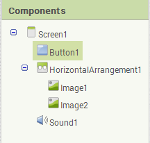 Για να μετονομάσουμε ένα αντικείμενο το επιλέγουμε από την περιοχή των αντικειμένων (Components) και στη συνέχεια κάνουμε κλικ στο κουμπί Rename, όπως φαίνεται στην εικόνα που ακολουθεί.