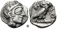 ΤΟ ΜΕΤΡΙΚΟ ΣΥΣΤΗΜΑ ΣΤΗΝ ΑΡΧΑΙΑ ΕΛΛΑΔΑ 4. Νομισματική μονάδα Η βασική αθηναϊκή νομισματική μονάδα ήταν ο οβολός. Οβολός (2 όψεις), Αθήνα, μετά το 449 πχ. Πηγή: Classical Numismatic Group, Inc.