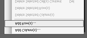 Με ένα δεξί κλικ ένα μενού θα ανοίξει, κάντε κλικ στην επιλογή "Add Column(s)": Σχήμα 7-34: Προσθήκη στηλών Βήμα