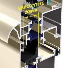 Optimum airtightness, as the system is designed so that the overlap of sash and frame is 8 mm.