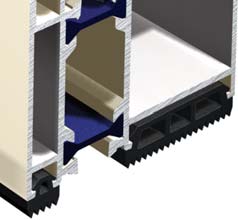 When using the glazing bead E 19630 the thickness of the glass pane can be up to 35mm.