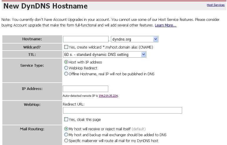 Δηλώστε το hostname που επιθυμείτε (tip: το όνομα της επιχε