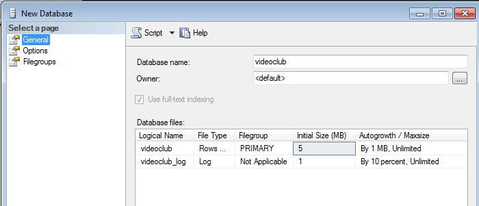 Το κύριο αρχείο δεδομένων έχει επέκταση.mdf ενώ το transaction log έχει την επέκταση.ldf. Τονίζεται ότι και τα δύο αρχεία δημιουργούνται αυτόματα και παίρνουν το όνομα της βάσης δεδομένων ως πρόθεμα.