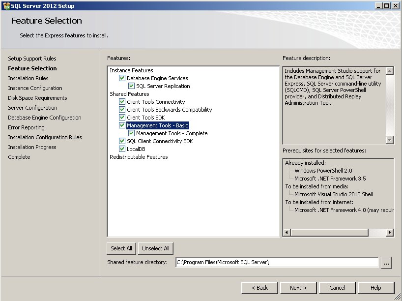 3 Στο παράθυρο της Εικόνας 1.4 επιλέγουμε τον τρόπο πρόσβασης στον SQL Server.