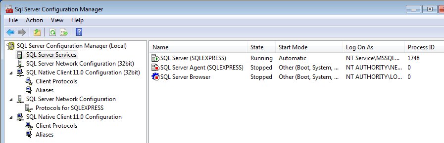 Για να μπορείτε να ελέγξετε τις παραμέτρους λειτουργίας των υπηρεσιών (services) του SQL Server, επιλέξτε από το μενού την επιλογή SQL Server Configuration Manager, όπως φαίνεται στην Εικόνα 1.5.