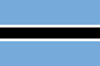 Η εθνική σηµαία της Μποτσουάνα καθιερώθηκε το 1966. Η σηµαία είναι ανοικτή µπλε µε µια οριζόντια λωρίδα στο κέντρο, µε λευκή σκίαση.