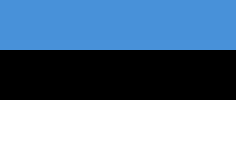 Οι σηµαίες της Ευρώπης από τα παιδιά Η σηµαία της Εσθονίας είναι τρίχρωµη και αποτελείται από τρεις ισοµεγέθεις οριζόντιες λωρίδες, χρώµατος µπλε που συµβολίζει τον ουρανό, τις λίµνες και τη θάλασσα,