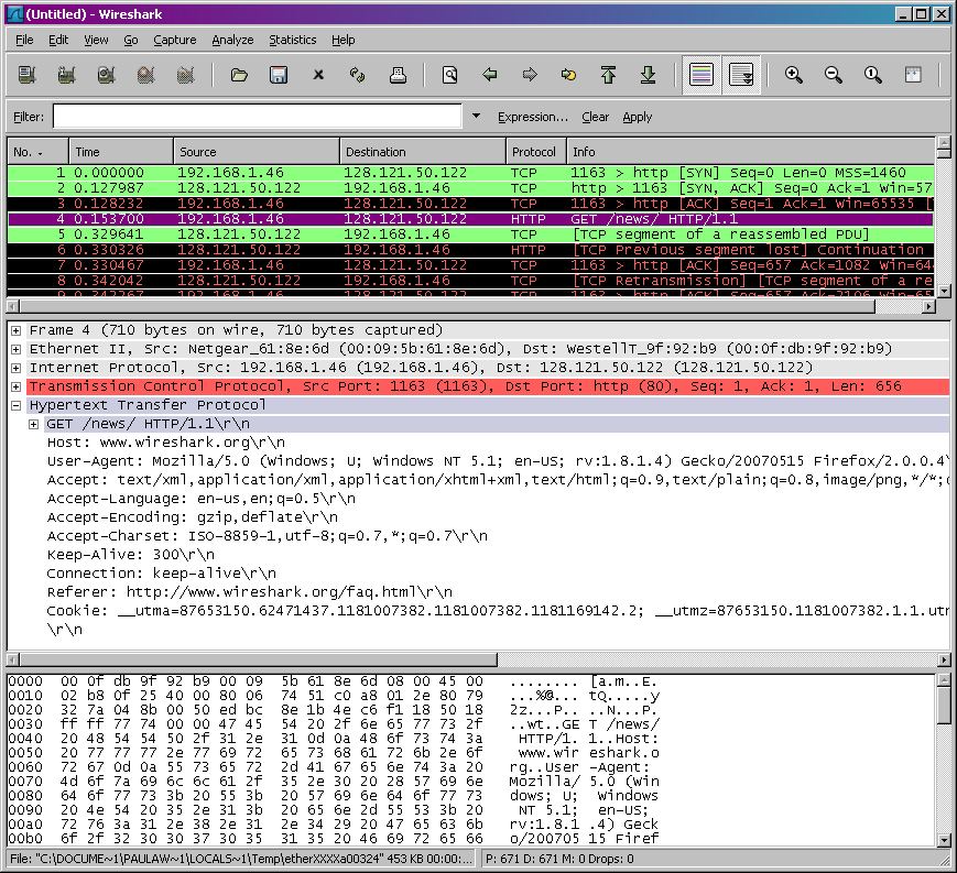 λογισμικό libcap δεν είναι ήδη εγκατεστημένο στο λειτουργικό μας σύστημα θα εγκατασταθεί όταν εγκαταστήσουμε το Wireshark. Πηγαίνουμε στην ιστοσελίδα http://www.wireshark.org/download.