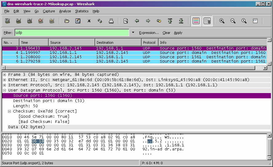 8. UDP σταλμένο από τον δικό μας host UDP απόκριση προς τον δικό μας host Η