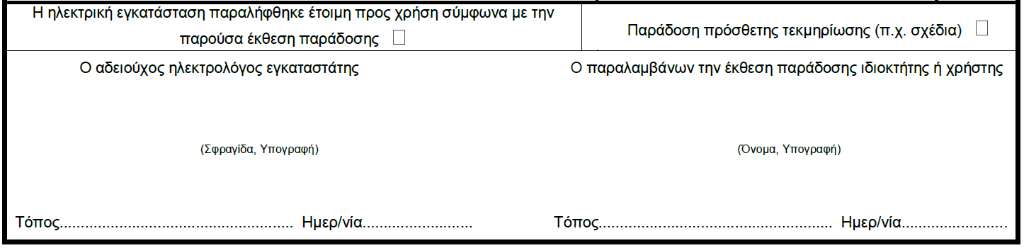 4.10 Εφόσον παραδίδεται πρόσθετη τεκμηρίωση (π.χ φωτογραφίες), θα πρέπει να περιγράφεται το τι αυτή αφορά περιλαμβάνει. 4.