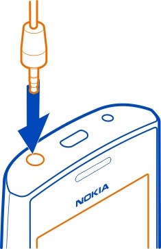 Εάν συνδέσετε στην υποδοχή ήχου/εικόνας της Nokia μια εξωτερική συσκευή ή σετ μικροφώνου-ακουστικού που δεν έχει εγκριθεί από τη Nokia για χρήση με αυτήν τη συσκευή, δώστε ιδιαίτερη προσοχή στα