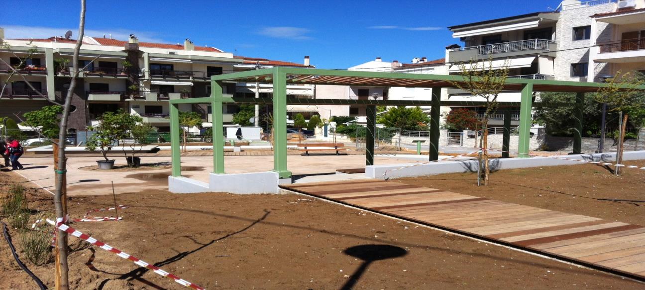 Άξονας 2 Κοινόχρηστοι χώροι Μικροκλίμα Διαμόρφωση πλατείας Δήμου Πυλαίας-Χορτιάτη: