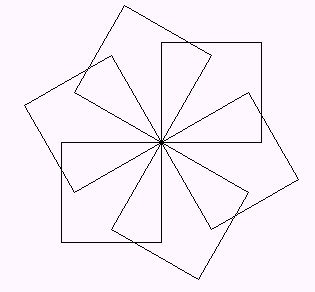 9. Γράψτε πρόγραμμα σχεδίασης του παρακάτω σχήματος όπου κάθε κύκλος προσεγγίζεται από 360γωνο πλευράς 1. επανάλαβε 6 [επανάλαβε 360 [μπ 1 δε 1] δε 360 / 6] 10.