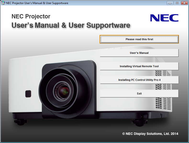 8. User Supportware ❷ Εγκατάσταση Προγράμματος Λογισμικού Εγκατάσταση για το λογισμικό Windows Τα προγράμματα λογισμικού εκτός του PC Control Utility Pro 5 υποστηρίζουν Windows 8.