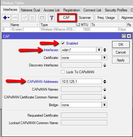 Επικοινωνία CAP με CAPsMAN IP (UDP) Layer3 Το CAP επικοινωνεί με το CAPsMAN χρησιμοποιόντας το IP πρωτόκολλο Μπορεί να συνεργαστεί με NAT όταν απαιτείται βασισμένη σε IP Η σύνδεση διαχείρισης