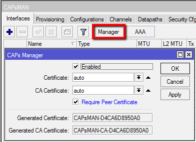 CAPsMAN Auto Certificate Επιτρέψτε συνδέσεις