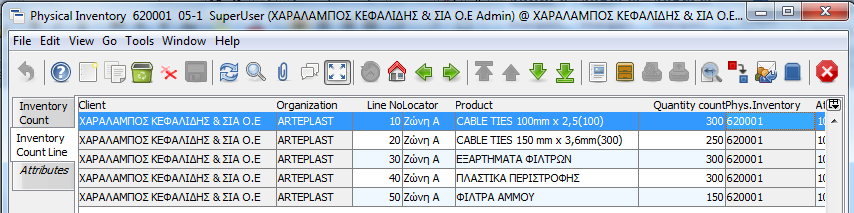 6.7.5 Πληρωμή (Payment) Επιλέγω Menu Open Items Payment. Στο πεδίο Invoice ανασύρω το τιμολόγιο που μόλις εκτέλεσα και τα υπόλοιπα πεδία παίρνουν αυτόματα τιμές από το τιμολόγιο.