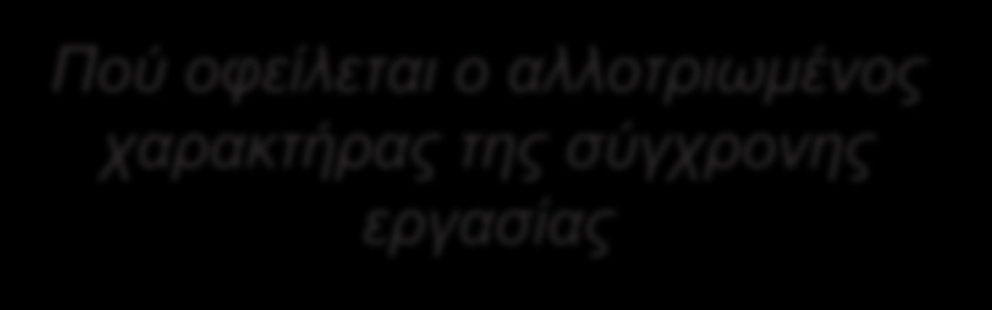 μόνο σκοπό το οικονομικό κέρδος Υπερβολική εξειδίκευση Λανθασμένη επιλογή