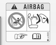Καθίσματα, προσκέφαλα 47 EN: NEVER use a rear-facing child restraint system on a seat protected by an ACTIVE AIRBAG in front of it, DEATH or SERIOUS INJURY to the CHILD can occur.