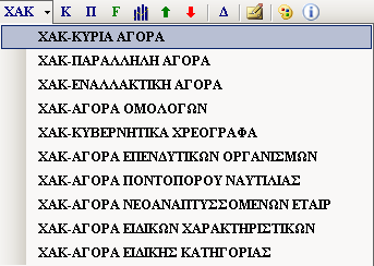 3. Προκαθορισµένες Προβολές Η εφαρµογή παρέχει συντοµεύσεις που ο χρήστης µπορεί να χρησιµοποιήσει για άµεση προβολή προκαθορισµένων παραθύρων.