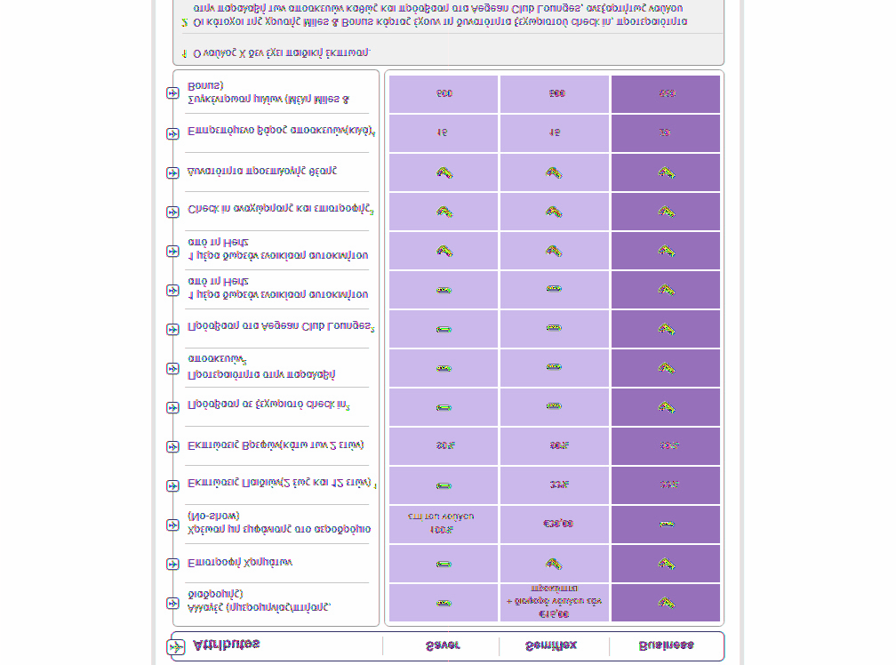 Marketing Cabins (Domestic Flights) Εφόσον κάνετε κλικ σε ένα οποιοδήποτε Marketing Cabin του εσωτερικού,