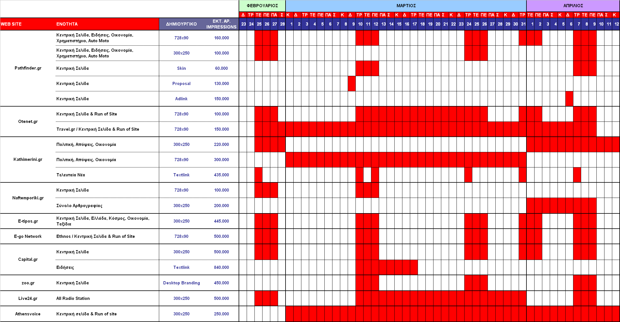 Schedule