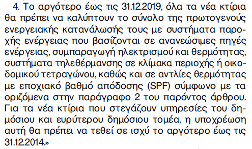 ΕΤΡΩΠΑΪΚΗ ΟΔΗΓΙΑ EPBD 2002/91/EC ΕΛΛΗΝΙΚΗ ΕΝΑΡΜΟΝΙΗ Ν 3851 - ΥΕΚ 85/Α 4/6/2010 Άξζξν 10 Δθαξκνγή ΑΠΔ ζηα θηήξηα (ηξνπνπνηήζεηο θαη ζπκπιεξώζεηο ηωλ δηαηάμεωλ ηνπ N.