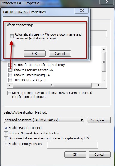 (EAP-MSCHAP v2). Στη συνέχεια πατάμε το button Configure: 8.