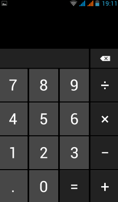 3.5 Calculator (Αριθμομηχανή) Το τηλέφωνό σας διαθέτει αριθμομηχανή με 4 βασικές λειτουργίες για ευκολία στους υπολογισμούς. Πιέστε το πλήκτρο, για διαγραφή των αριθμών που πληκτρολογήσατε.