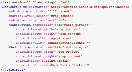 Radio buttons allow the user to select one option from a set You should use radio buttons for optional sets that are mutually
