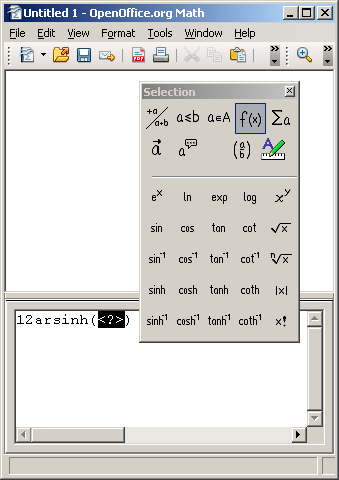 Σουίτα OpenOffice Math (μαθηματικό πρόγρ.