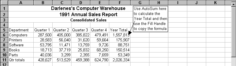 Sales in Πρακτική Εξάσκηση Δημιουργήστε τις πιο κάτω παραστάσεις: Darlene's Computer Warehouse 500.000 450.000 400.000 350.000 300.000 250.000 200.000 150.000 100.000 50.