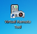 8. Λογισμικό υποστήριξης χρήστη Εκκίνηση του Virtual Remote Tool Εκκίνηση από το εικονίδιο συντόμευσης Κάντε διπλό κλικ στο εικονίδιο συντόμευσης στην Επιφάνεια Εργασίας των Windows.