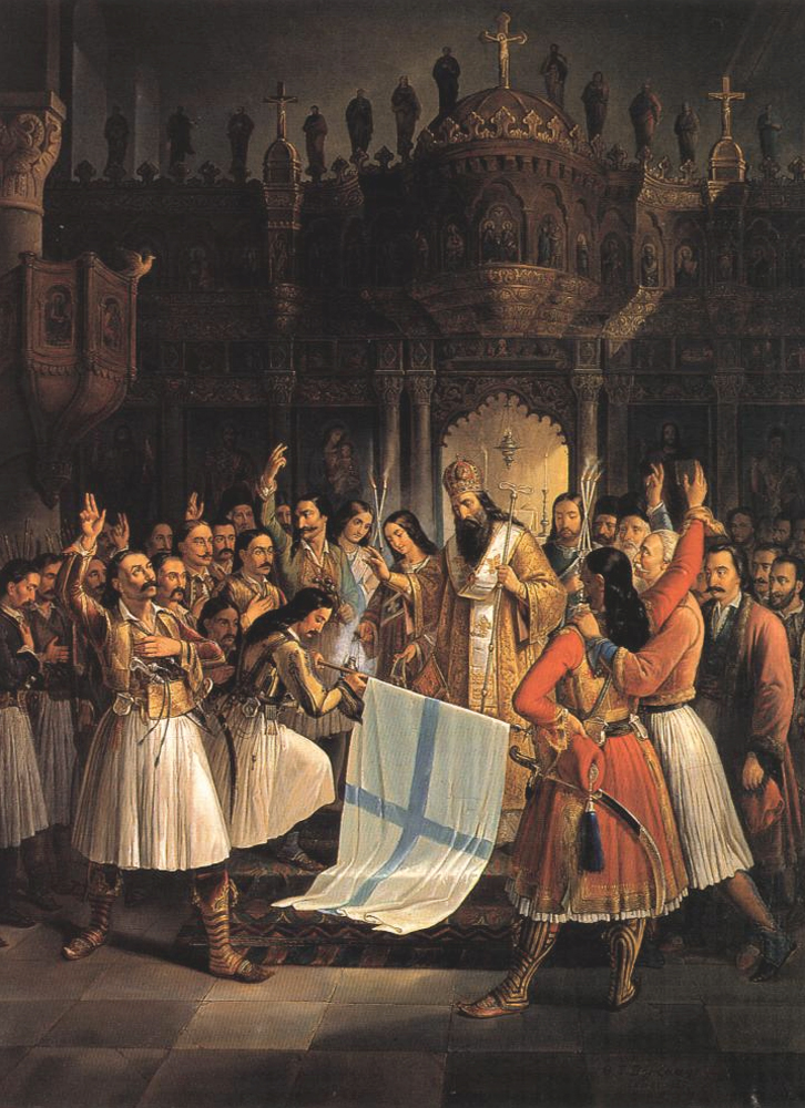 Ελληνική Επανάσταση του 1821 1 Ελληνική Επανάσταση του 1821 Ελληνική Επανάσταση Ο Παλαιών Πατρών Γερμανός ευλογεί τη σημαία της Επανάστασης. Θεόδωρος Βρυζάκης, 1865.