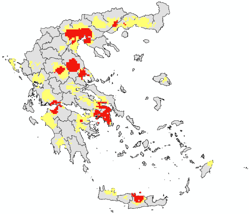 Map 1. Population Density Raster Dataset (Equalized) Map 2.