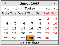 1. Γενικά 1.1. Ημερολόγιο Το ημερολόγιο εμφανίζεται στα πεδία όπου υπάρχει δυνατότητα επιλογής ημερομηνίας. << Προηγούμενος Χρόνος >> Επόμενος Χρόνος < Προηγούμενος Μήνας > Επόμενος Μήνας 1.2.