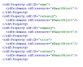 Figure 4 S martoject Syntax Figure 5 S martobject Properties Σχεσιακή Βάση Δεδομένων: Η σχεσιακή βάση δεδομένων χρησιμοποιείται για την