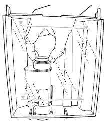 Γεμίστε το δοχείο νερού μέχρι το μέγιστο σημείο MAX μόνο με μη ανθρακούχο, φρέσκο, πόσιμο νερό. Σηκώστε το καπάκι, για να γεμίσετε το δοχείο νερού.